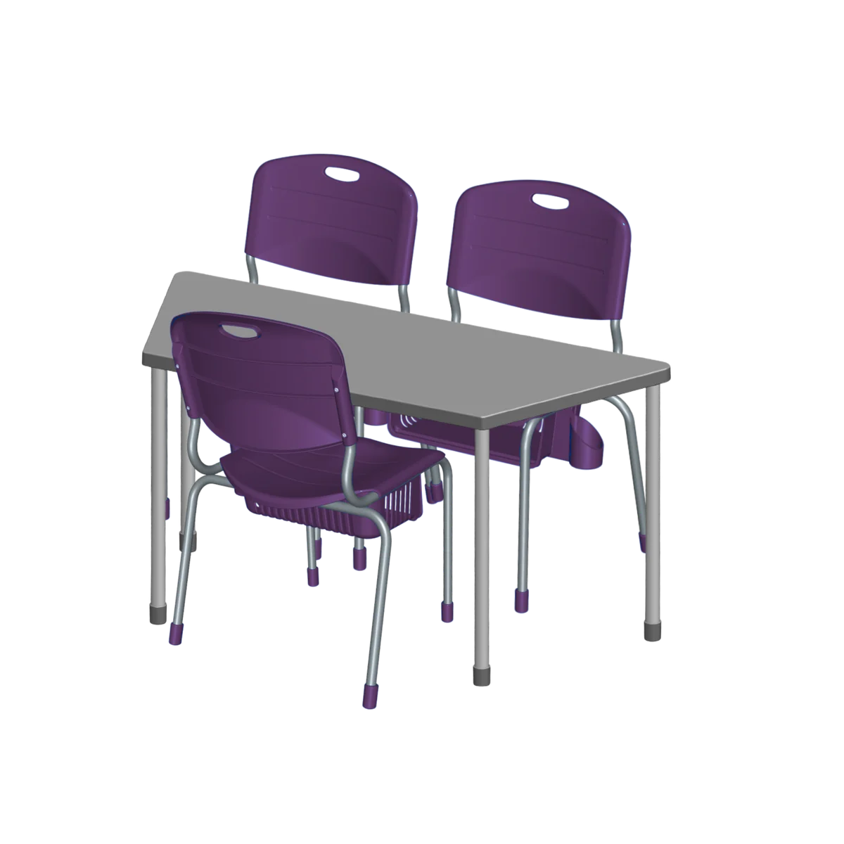 Conjunto Angular Trapezio 3 cadeiras Tamanho 06 · 02