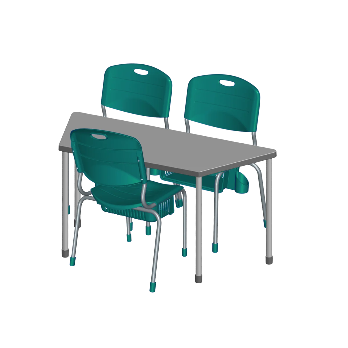 Conjunto Angular Trapezio 3 cadeiras Tamanho 06 · 03