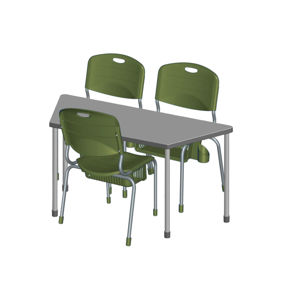 Conjunto Angular Trapezio 3 cadeiras Tamanho 06 · 04