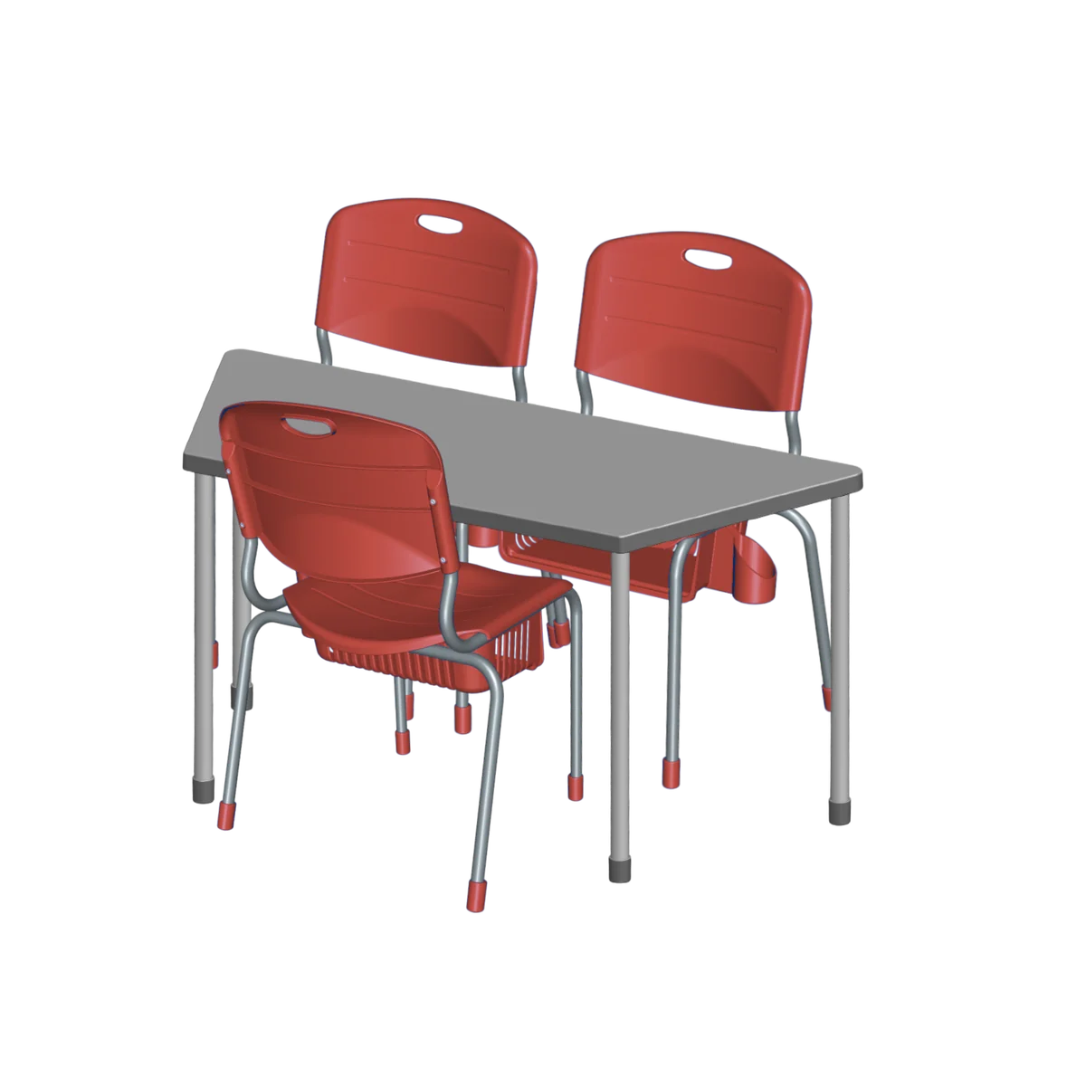 Conjunto Angular Trapezio 3 cadeiras Tamanho 06 · 05