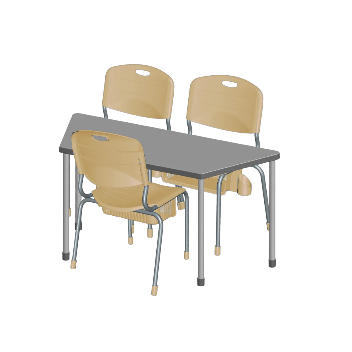 Conjunto Angular Trapezio 3 cadeiras Tamanho 06 · 06