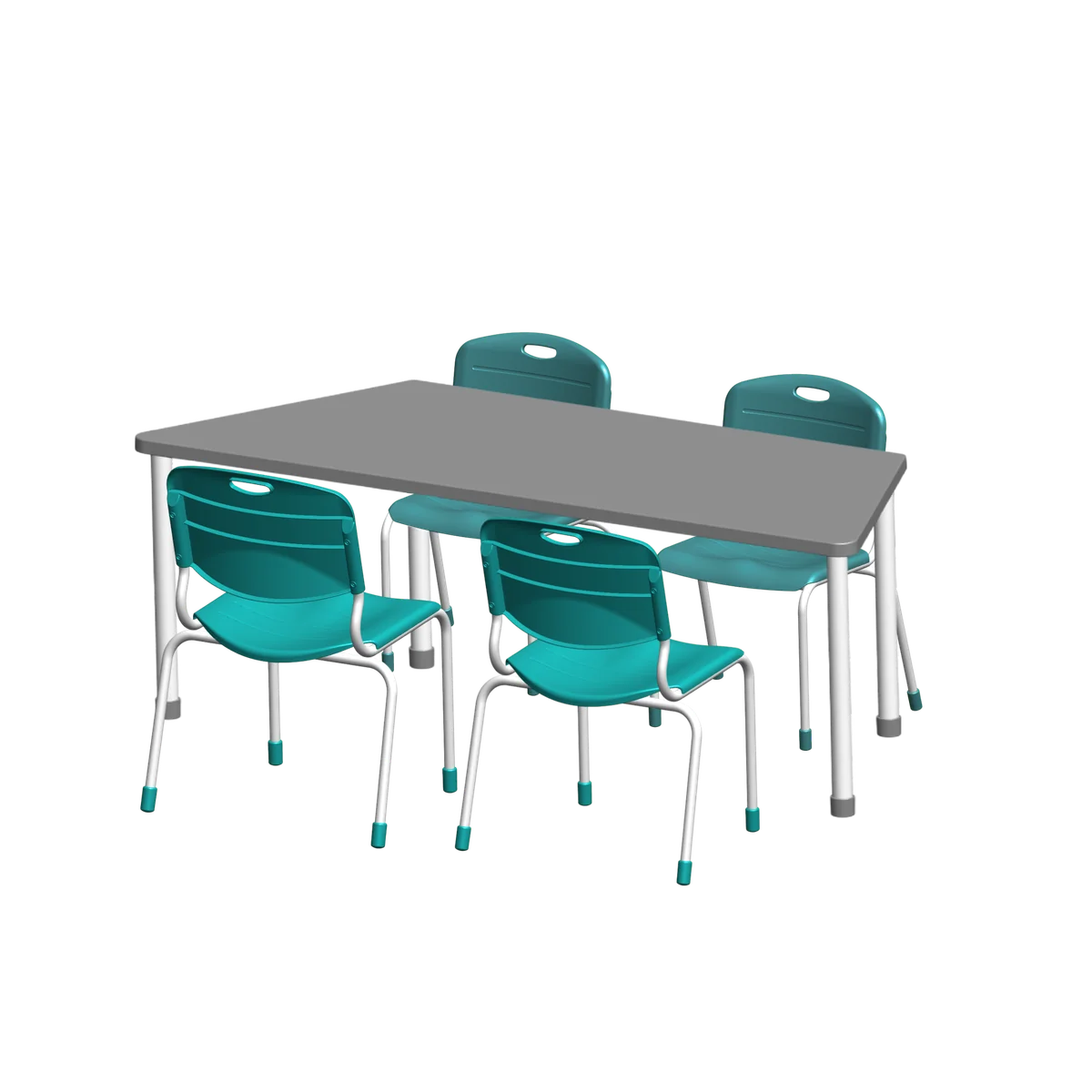 Conjunto Angular Trapezio 4 cadeiras tamanho 01 · 05