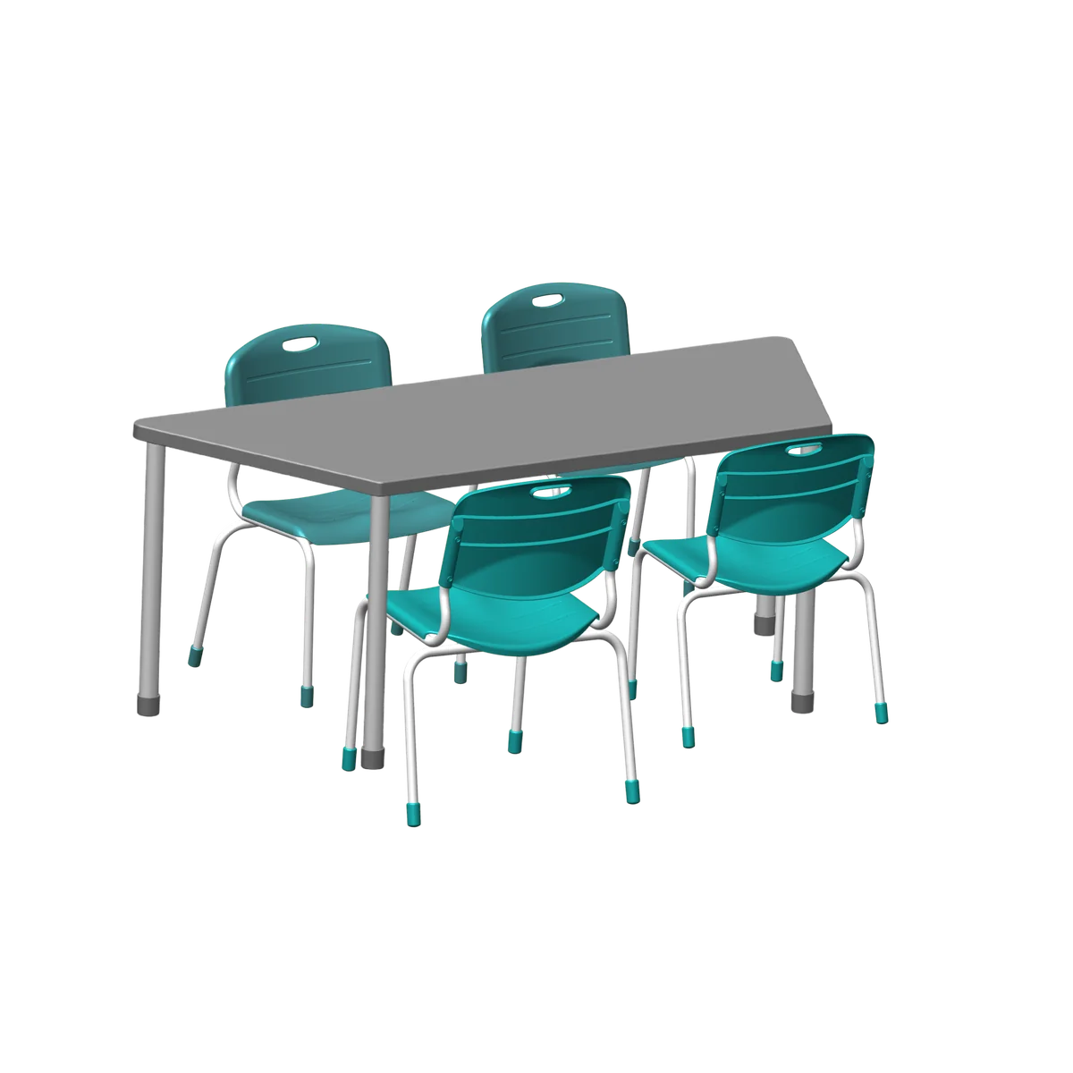 Conjunto Angular Trapezio 4 cadeiras tamanho 03 · 02