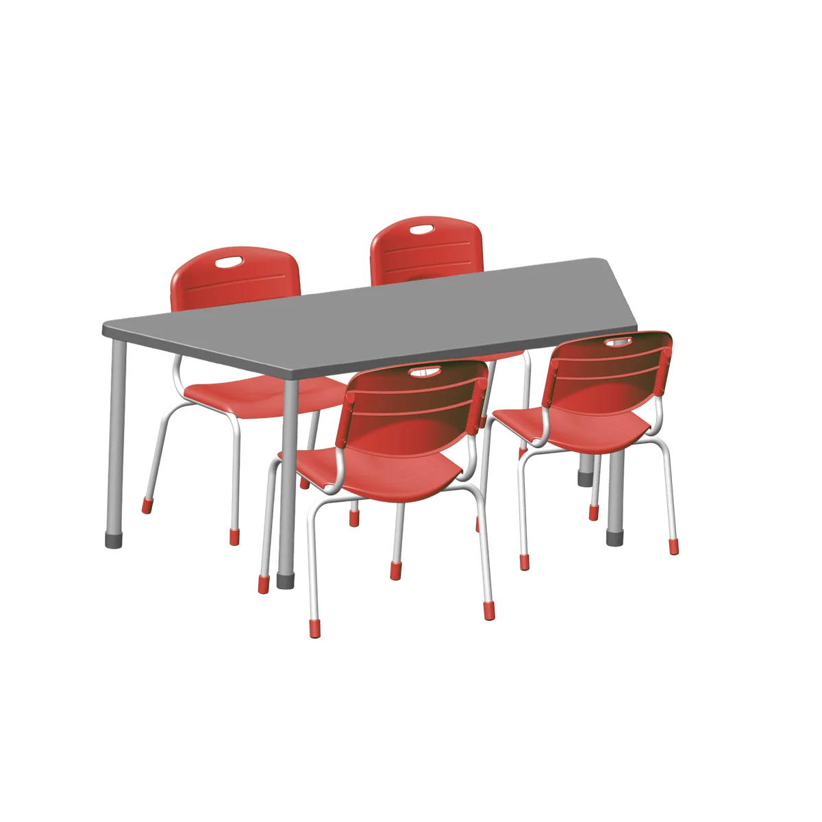 Conjunto Angular Trapezio 4 cadeiras tamanho 03 · 04