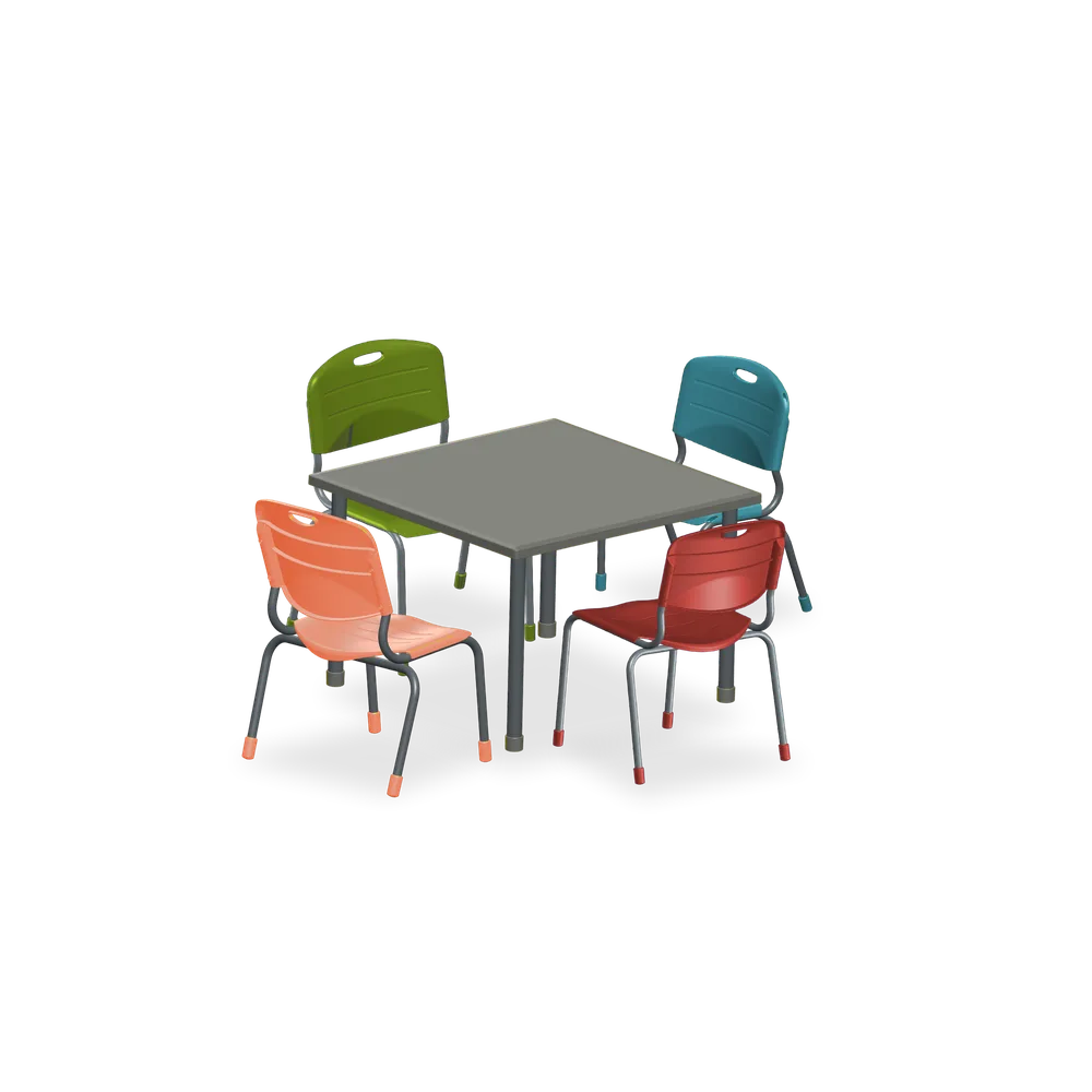 Conjunto Refeitorio 4 Lugares Tamanho 01