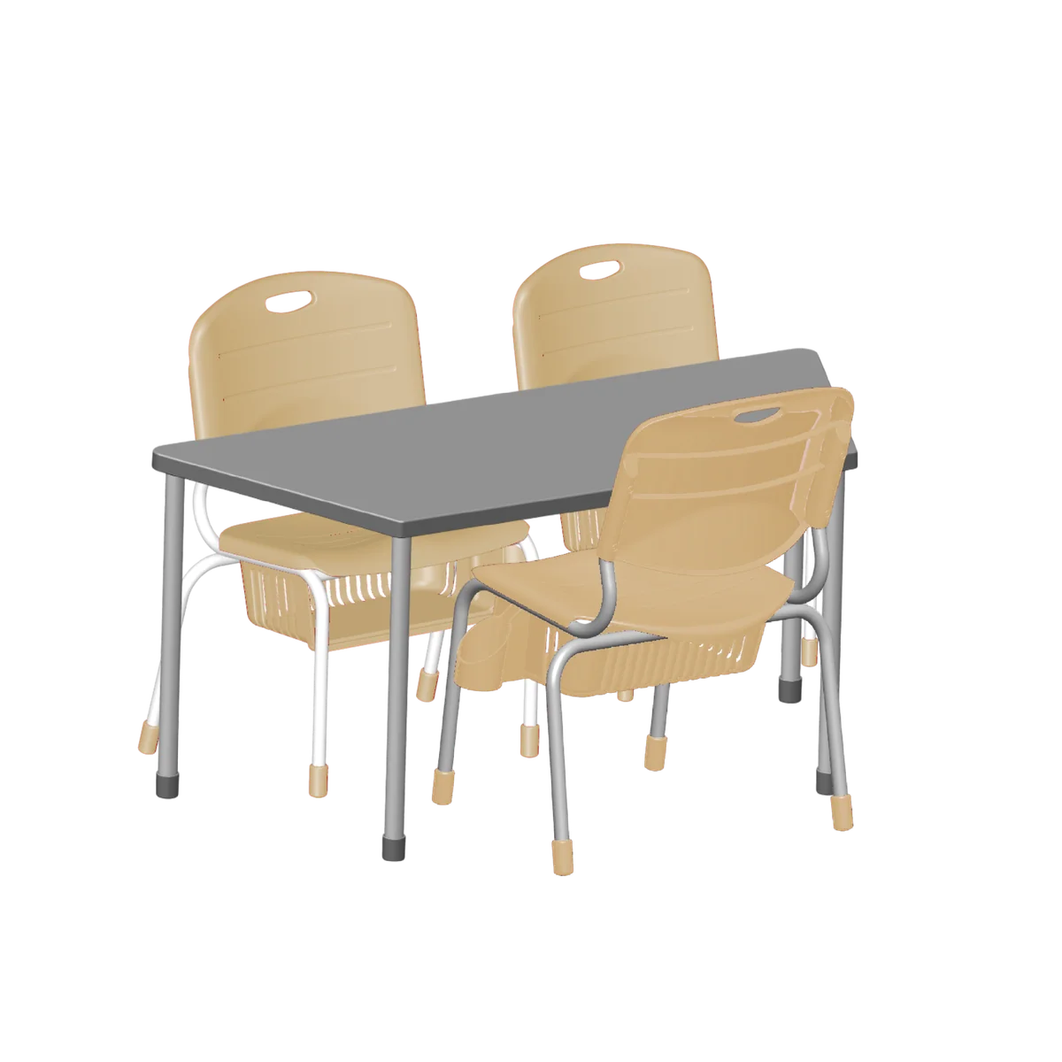 Conjunto Angular Trapezio 3 cadeiras Tamanho 04 · 05