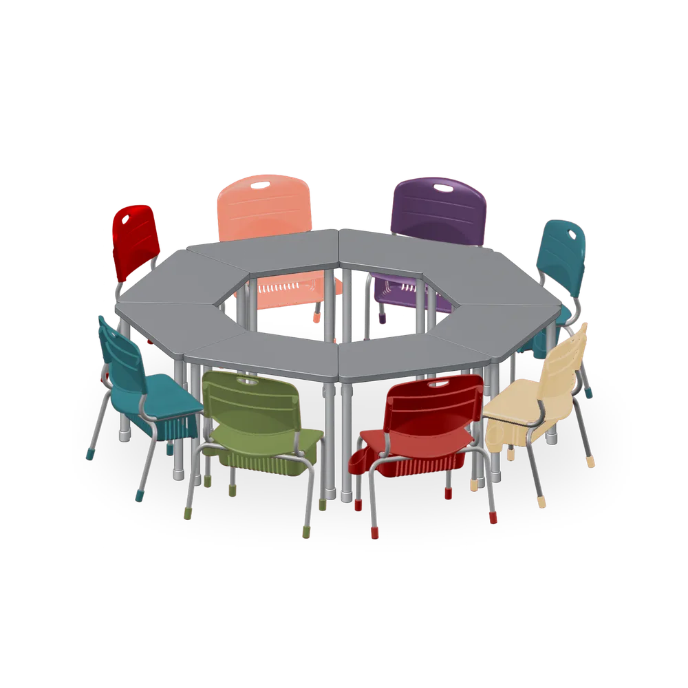 Conjunto Trapezoidal 8 Lugares Tamanho 04